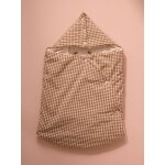Nid d'ange en percale de coton vichy caramel
