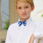 Noeud papillon imprim� poisson koi c�r�monie bleu marine rouge