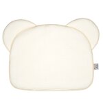 Oreiller b�b� plat ourson en gaze de coton jeanne �cru