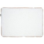 Oreiller plat en gaze de coton jeanne blanc � pois or