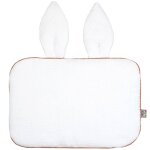 Oreiller plat lapin en gaze de coton jeanne blanc