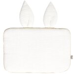 Oreiller plat lapin en gaze de coton jeanne �cru