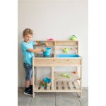 Outdoor active cuisine d'exterieur en bois pour enfant beige