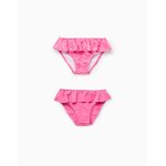 Pack 2 bas de bikini avec volants rose
