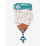 Pack 2 bavoirs bandana + attache sucette - terracotta