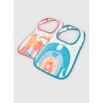 Pack de 2 bavoirs b�b� coton blanc