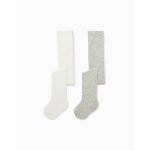 Pack 2 collants uni / ctel multicolore