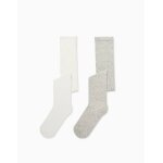 Pack 2 collants uni / c�tel� multicolore
