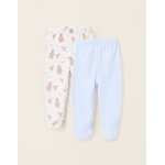 Pack 2 pantalons en coton multicolore