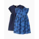 Pack 2 robes en coton bleu