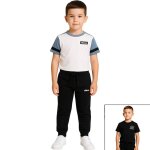 Pack de 2 t - shirts et 1 pantalon de jogging gar�on imprim� col rond blanc