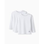 Pack 2 t - shirts  manches longues blanc