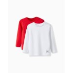 Pack 2 t - shirts  manches longues rouge