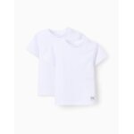 Pack 2 t - shirts unis en coton blanc