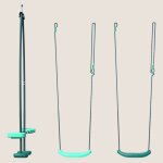 Pack 3 accessoires 2 balan�oires et 1 face � face pour portique h222 cm vert