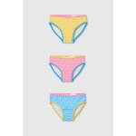 Pack de 3 culottes en coton imprim� fleurs multicolore