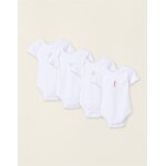 Pack 4 bodies de coton blanc
