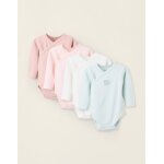 Pack 4 bodies de coton multicolore