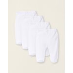 Pack 4 pantalons en coton avec pieds blanc Pack 4 pantalons en coton avec pieds blanc