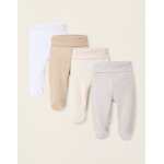 Pack 4 pantalons  pieds multicolore
