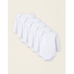 Pack 5 bodies  manches longues blanc