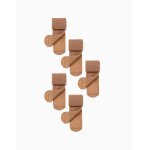 Pack 5 collants en microfibre beige clair