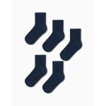 Pack 5 paires de chaussettes unies bleu foncé Pack 5 paires de chaussettes unies bleu foncé