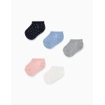 Pack de 5 paires de socquettes avec pois multicolore