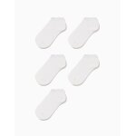Pack 5 paires de socquettes unies blanc