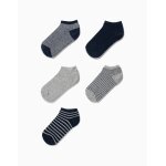 Pack 5 paires de socquettes unies / ray�es multicolore