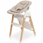 Pack chaise haute et transat �volutif shady grey pure white, blanc