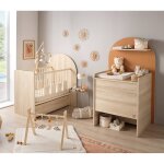 Pack chambre b�b� �volutif lit 120x60 transformable en 90x190 + commode � langer �volutive en bureau ...