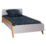Pack lit enfant Évolutif avec barrières et matelas bois massif dixia blanc et bois Pack lit enfant Évolutif avec barrières et matelas bois massif dixia blanc et bois
