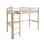 Pack lit mezzanine avec matelas bois massif aaron bois naturel Pack lit mezzanine avec matelas bois massif aaron bois naturel