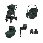 Pack poussette naissance oxford + , cosi pebble 360 pro 2, embase familyfix 360 pro twillic green