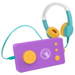 Pack de voyage ma fabrique  histoires et casque audio violet