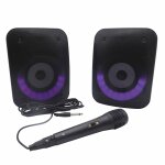 Paire d'enceintes stereo puissantes bluetooth iparty multicolore