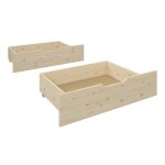 Paire de tiroirs pour lit superposé pin massif naturel isidore bois Paire de tiroirs pour lit superposé pin massif naturel isidore bois