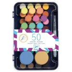 Palette d'artiste 50 gouaches multicolore