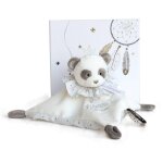 Panda doudou attrape - rve blanc