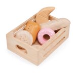 Panier de boulangerie en bois jeu de d�nette pour enfants multicolor