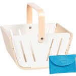 Panier de courses avec porte - monnaie blanc