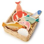 Panier de fruits de mer beige
