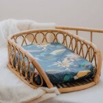 Panier À langer en rotin naturel avec son matelas - june naturel Panier À langer en rotin naturel avec son matelas - june naturel