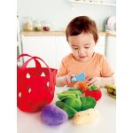 Panier de l�gumes en tissu rouge