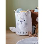 Panier  linge renard des neiges blanc