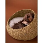 Panier ovale pour chat et chien beige Panier ovale pour chat et chien beige
