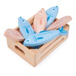 Panier de poissons en bois jeu de dnette pour enfants multicolor