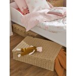 Panier de rangement dessous de lit feston beige