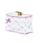 Paniere tissu en coton - chapaillettes blanc